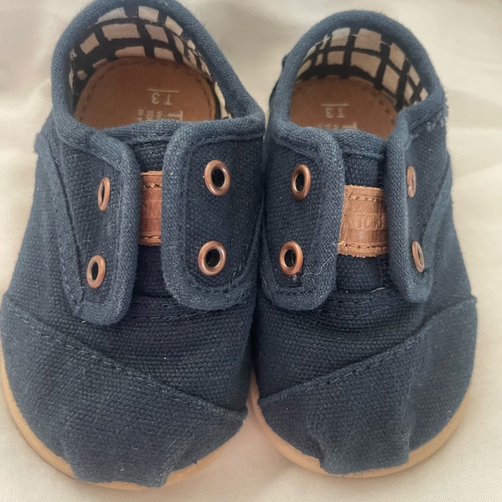 Baby TOMS Navy Canvas Shoes
